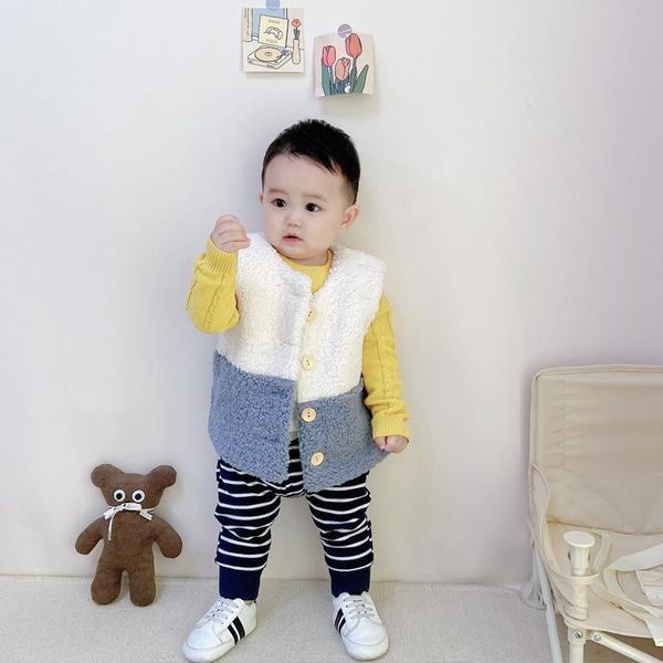 

autumn winter baby camo fleece vest for boys and girls toddler big wool coat waistcoat