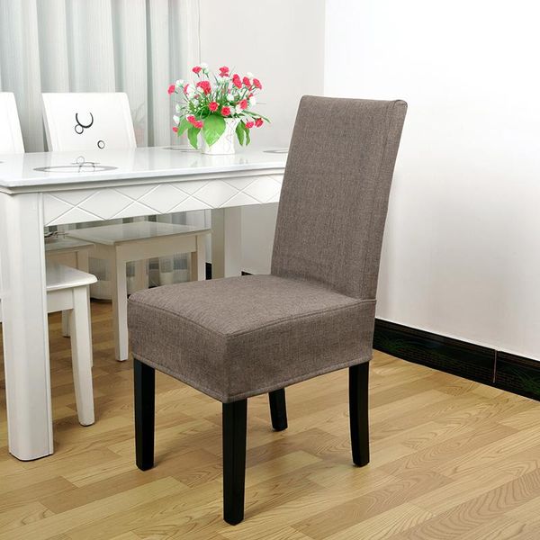 

customize simple modern chair cover el office restaurant dining thickening imitation flax linen fabric covers