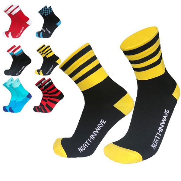 

sports socks compression cycling mountain breathable road bicycle nylon bike, Black