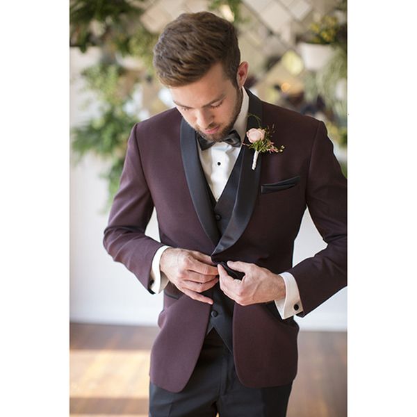 

men's suits & blazers classic tux smolking bridegroom thin suit and culinary evening for men red wine wearing blazer wedding attire at, White;black