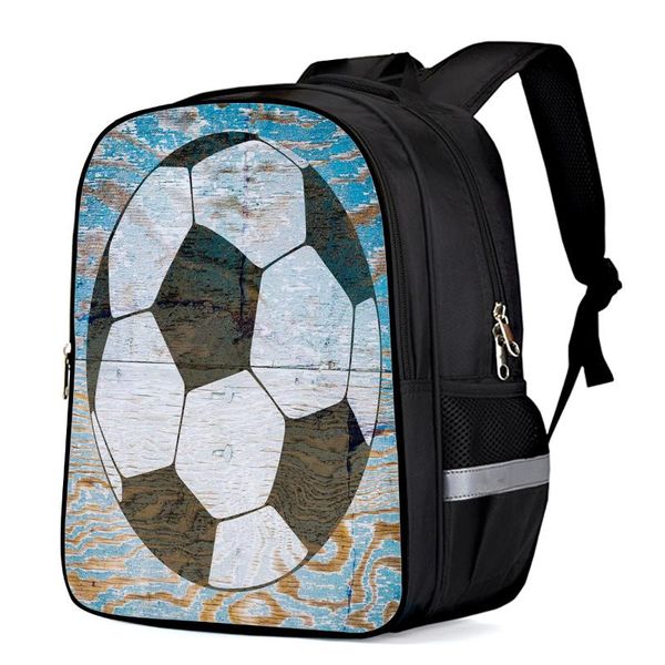 

backpack football retro wood grain toddler boy girl elementary school kindergarten