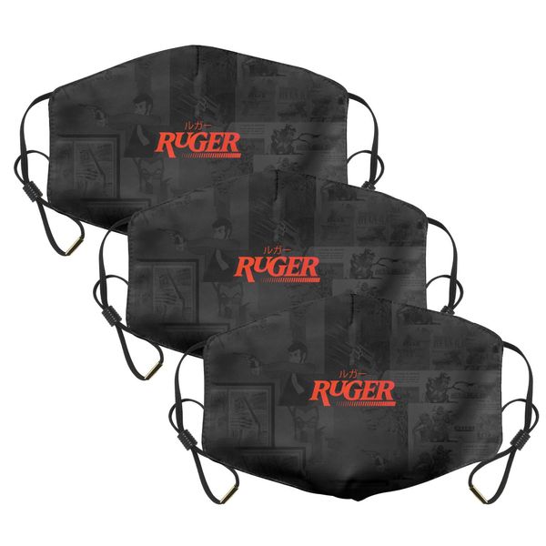 

three-piece adjustable ruger black comic muth dust cycling mask, Silver