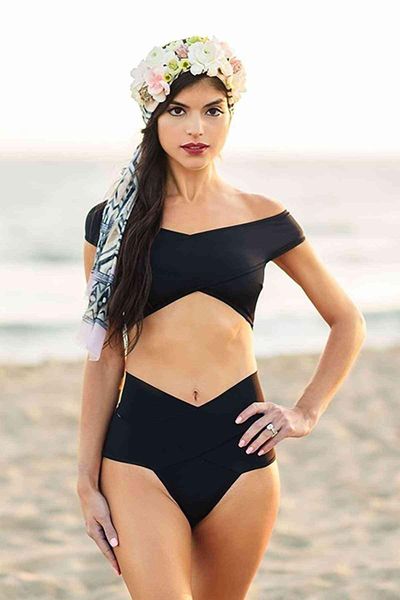 

women's panties black specially designed bikini suit 2187, Black;pink