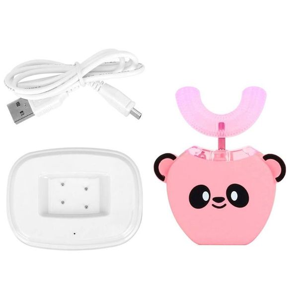 

smart electric toothbrush u shaped head 360 degree lips tooth care sonic rechargeable automatic for 3-7 years kids