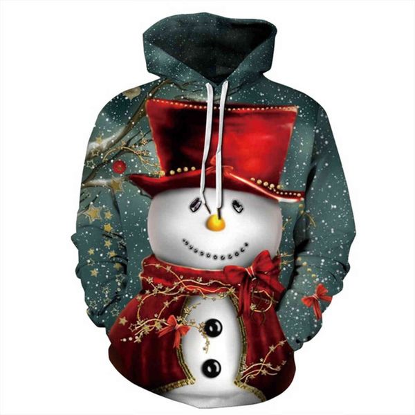 

men/women sweatshirt party couple christmas print hooded party clothing anime hoody autumn winter casual o-neck harajuku y1118, Black