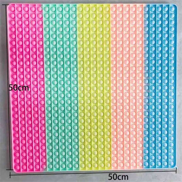 

50 cm square push popper fidget bubble poppers boarrd super large mega jumbo rainbow finger puzzle bubbles popper sensory tiktok gifts with