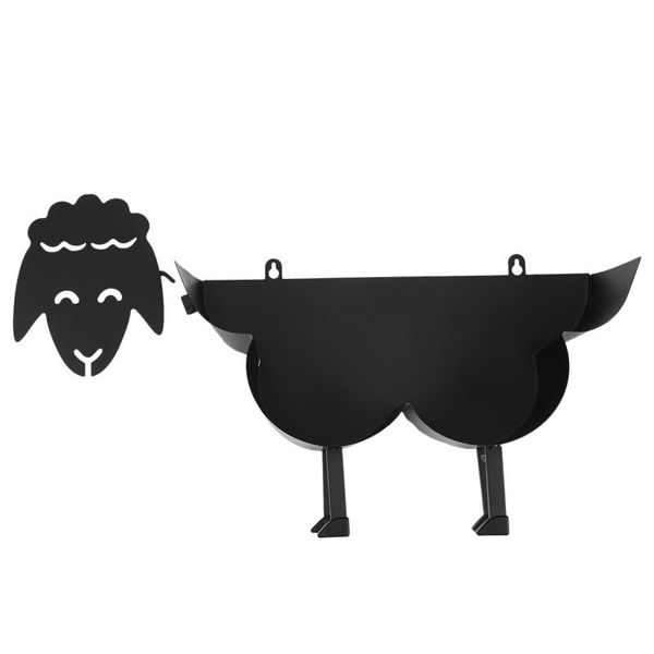 

toilet paper holders cute black sheep roll holder, novelty standing or wall mounted tissue storage stand
