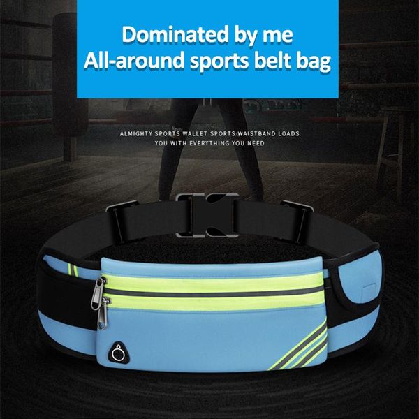 

reflective waist bag belt running sports portable gym hold water cycling phone waterproof women outdoor bags