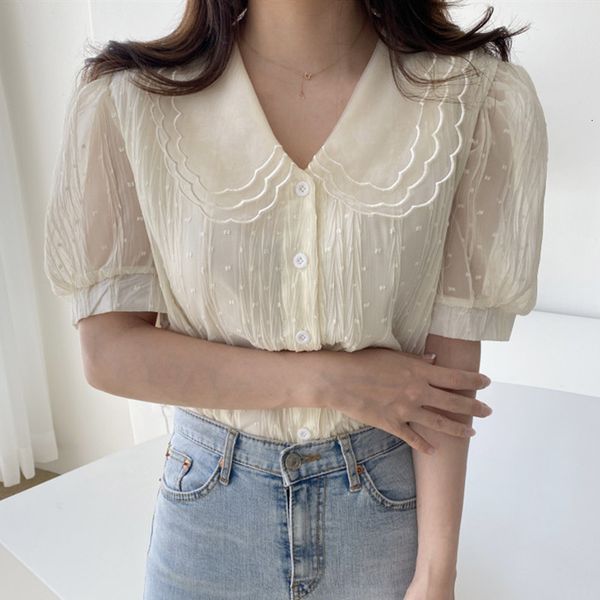 

women's hoodies & sweatshirts hzirip smooth all-match solid collar doll single-breasted female summer soft fashion short sleeve 4ca2, Black