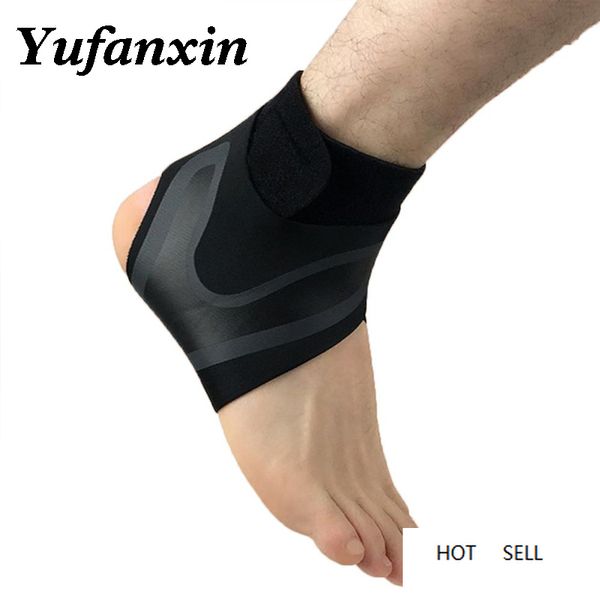 

1 pair compression ankle protectors anti sprain outdoor basketball ankle brace supports straps bandage wrap heel protec, Blue;black