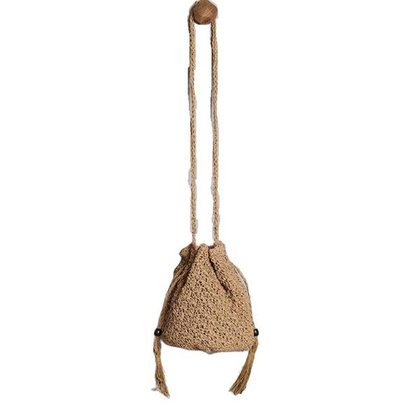 

evening bags d0lf women fashion weave shoulder bag summer beach vacation crossbody bucket
