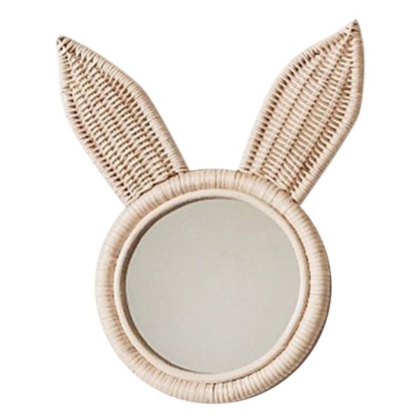 

mirrors rattan art decoration ears makeup mirror dressing wall hanging bedroom home decor