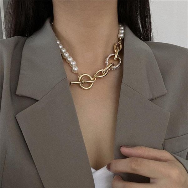 

pendant necklaces vintage pearl chain choker necklace for women design gold party jewelry accessories gift, Silver