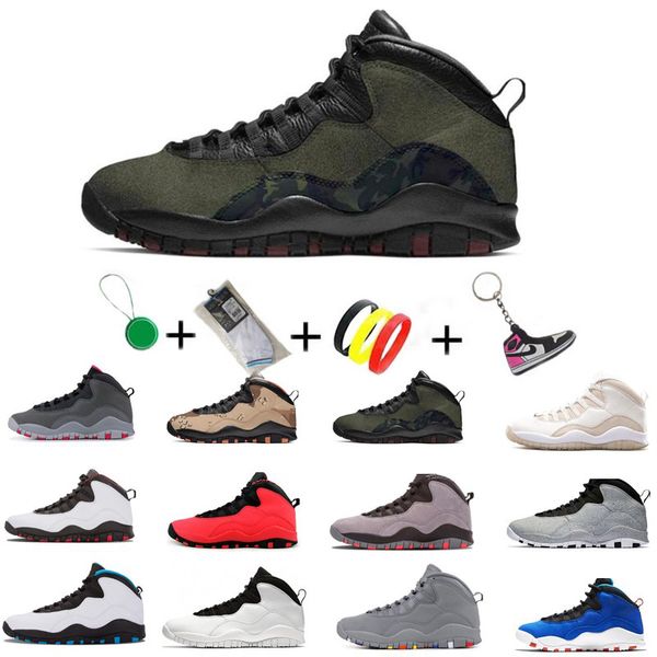 

dunks 10 10s unc basketball shoes university blue triple black light smoke grey panda lucky green cactus paris mens women sneakers wih socks