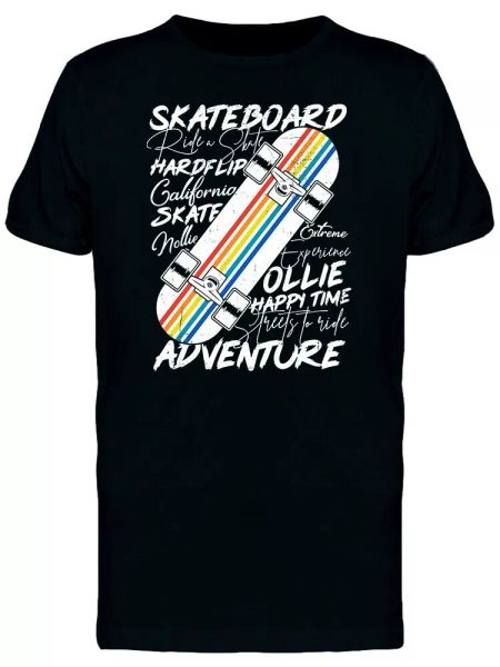 

ollie happy time adventure tee men's -image by shutterstock, White;black