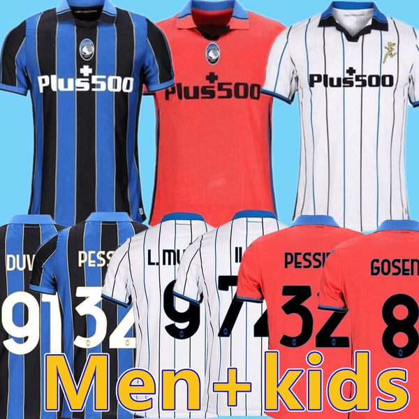 

2021 atalanta b.c. soccer jersey #10 piccini 21# gomez #72 ilicic ilicic duvÃ¡n pessina football uniform, Black;yellow