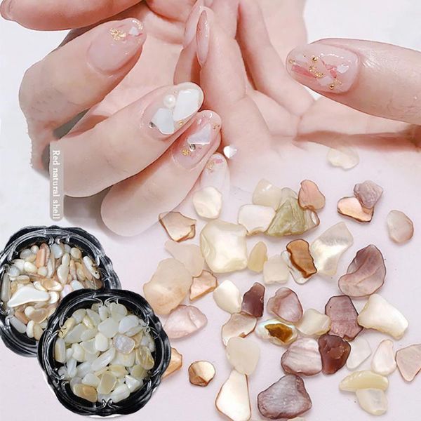 

nail art decorations 1pc paste shell stone irregular fragments exquisite manicure jewelry mixed rhinestones, Silver;gold