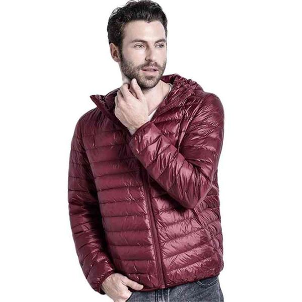 

white duck et new portable hooded puffer coat ultralight men winter clothing warm thermal down parkas plus size, Black;white