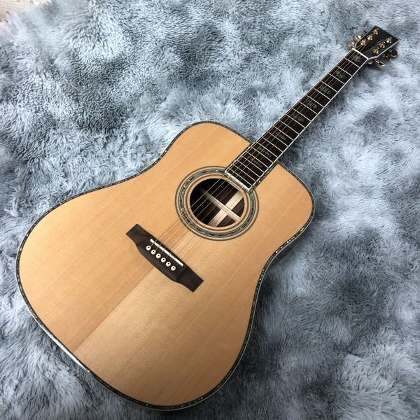 

41 inch d mold abalone inlaid folk fingerstyle acoustic guitar