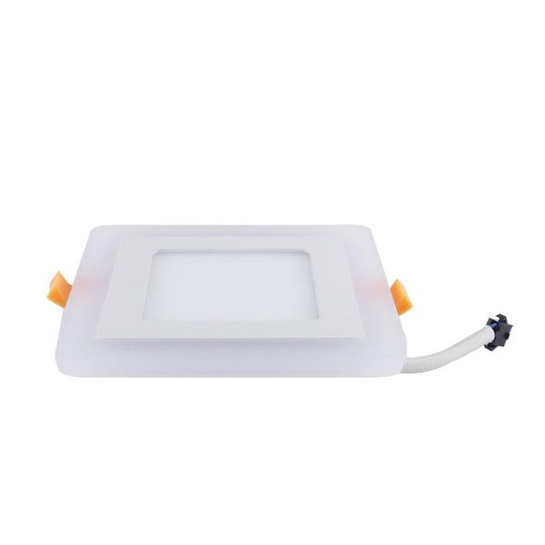 

quality 3w+3w planar square ceiling panel down light white lamp blue ray led lights