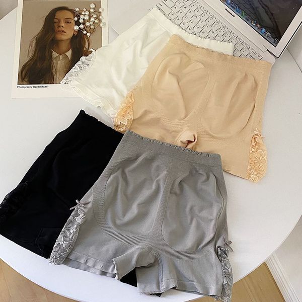 

lace safety pants light proof female xia bingsi wear blog high waist belly lifting large size 3-point underpants, Black
