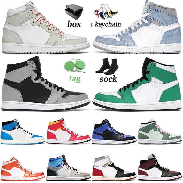 

with box 2022 basketball shoes 1 1s jumpman seafoam lucky green hyper royal silver toe crimson tint dark mocha sports outdoor