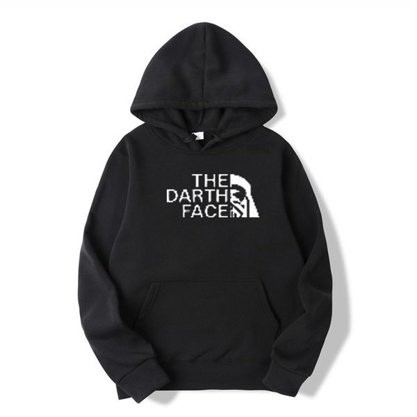 

2021 new printed sweater facebook men's casual hooded pullover, Black