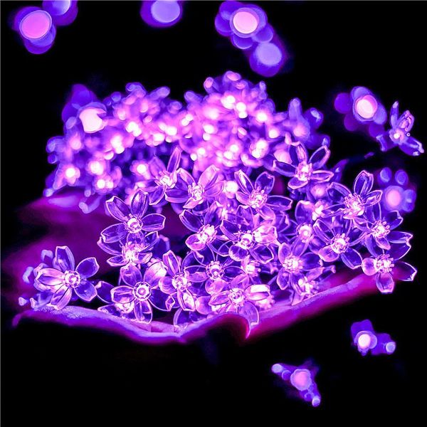 

strings 5m/7m led solar string lights sakura street garland lawn lamp waterproof ip65 christmas year outdoor