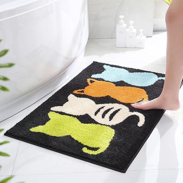 

carpets absorbent floor mat non-slip soft fiber cartoon bath mats mildew proof washable bathroom door home decoration accessories