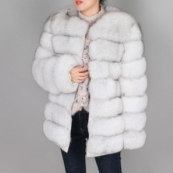 

women's fur & faux 70cm women coat real natural winter genuine with vest girl womens vests, Black