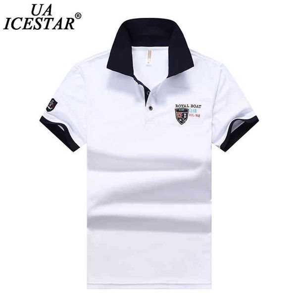 

uaictar - men's short sved polo, brand shirt, embroidery, solid color, casual, fashion, summer, 2021, White;black
