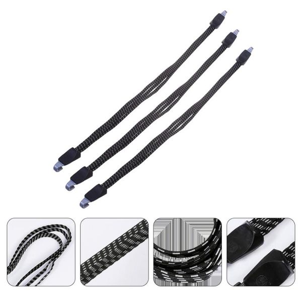 

tools 3pcs 3-in-1 bike elastic luggage straps with hook adjustable motorcycle strap