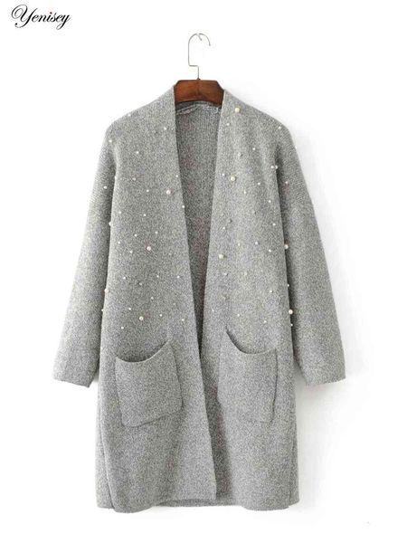 

women's hoodies & sweatshirts designer hoodie time -limited cotton sleeve women pearl decoration long cardigan sweater u2m5, Black