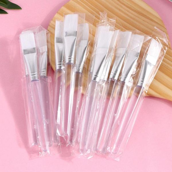 

makeup brushes 1pcs face mud mask flat brush care cosmetic tools applicator handle beauty transpare x0a1