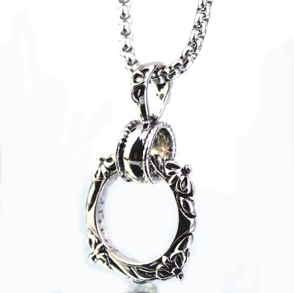 

pendant necklaces pendant, circle necklace, korean titanium steel, european and american clothing, versatile accessories, street disco, Silver