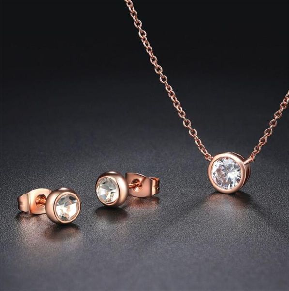 

earrings & necklace european and american fashion simple jewelry set wholesale, Silver