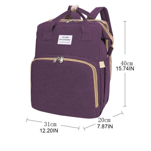 

backpack baby nappy changing bag portable folding crib diaper stroller straps 23ge