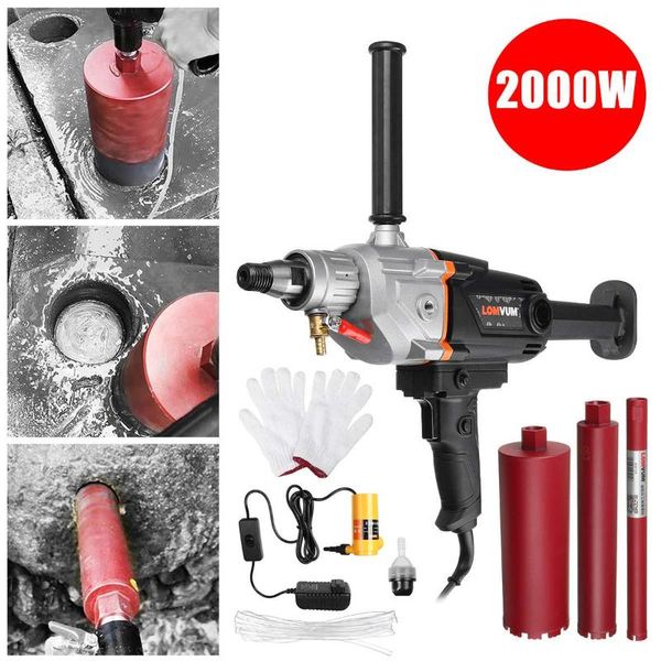 

professiona electric drills 2000w high power 180mm industrial hole diamond core drilling machine handheld concrete drill