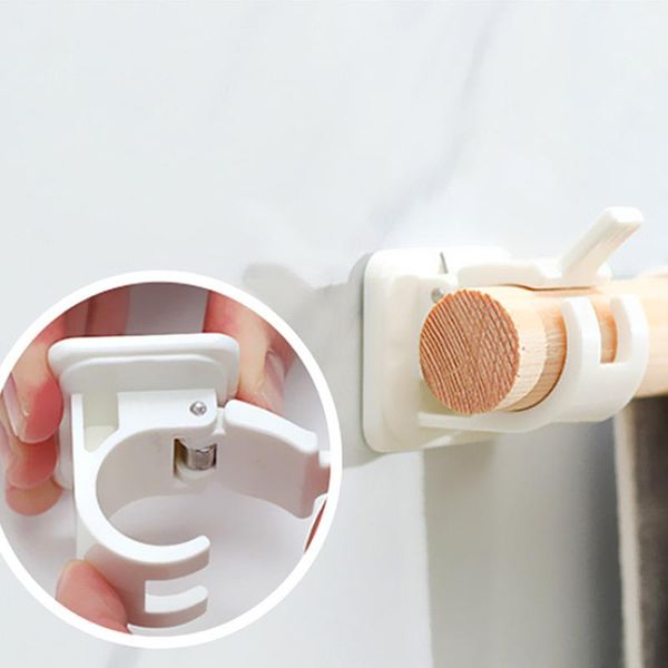 

one set of powerful curtain rod hanging clip hook shower bearing hooks & rails