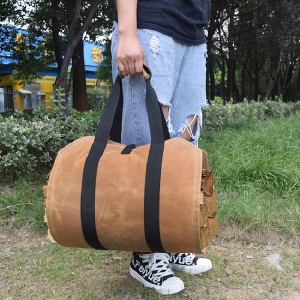 

storage bags outdoor firewood bag logging tote portable canvas tool