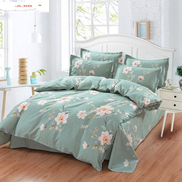 

bedding sets korean princess pastoral style flower printing pattern  king double duvet cover bed sheet set 100%cotton design