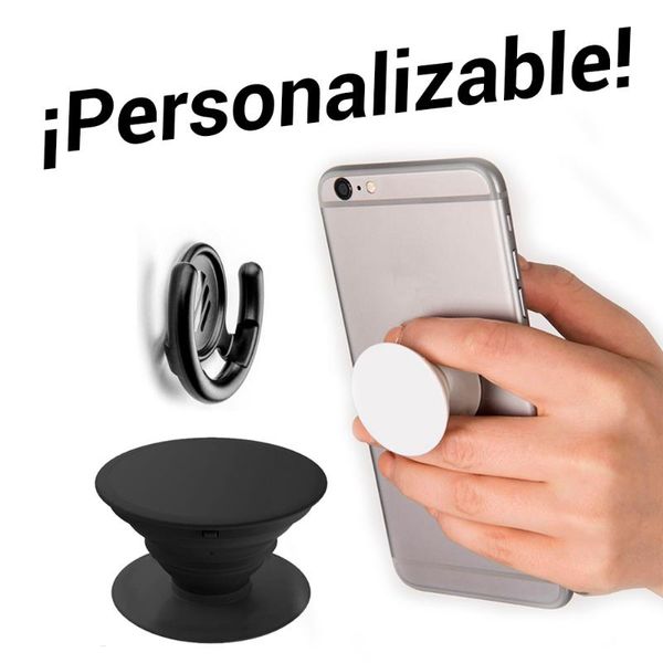 

cell phone mounts & holders holder for mobile universal custom smartphone mushroom rear pin with magnet + car adapter in colors