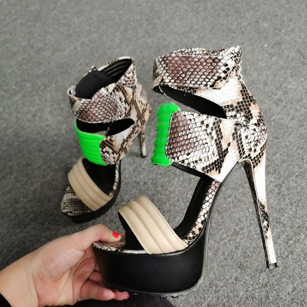 

handmade classic style ladies stiletto high heels sandals platform open-toe summer evening party prom daily wear fashion eurolish mixed shoe, Black