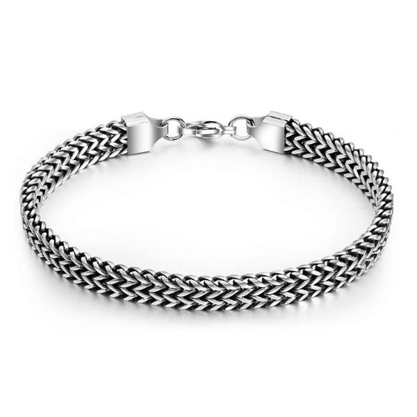 

charm bracelets silver lobster clip bangle hip hop men trendy fashion jewelry accessories 21cm long cuban chain bracelet, Golden;silver