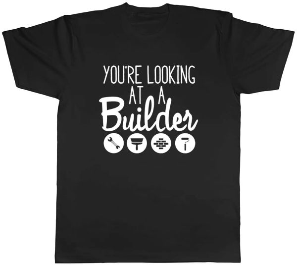 

your looking at a builder mens t-shirt tee, White;black