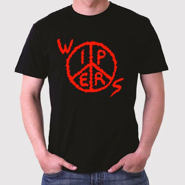 

new wipers logo men's black t-shirt size s to 3xl, White;black