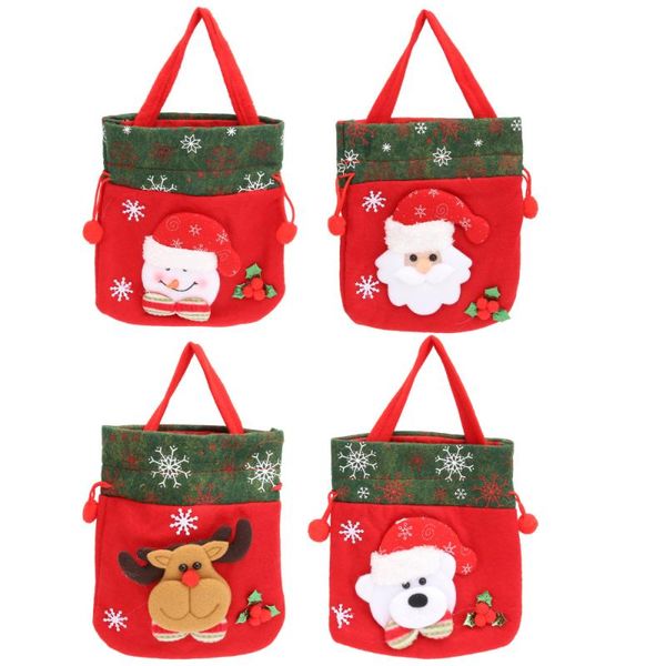 

christmas decorations 4pcs portable candy bags festival cartoon exquisite holiday party favor storage