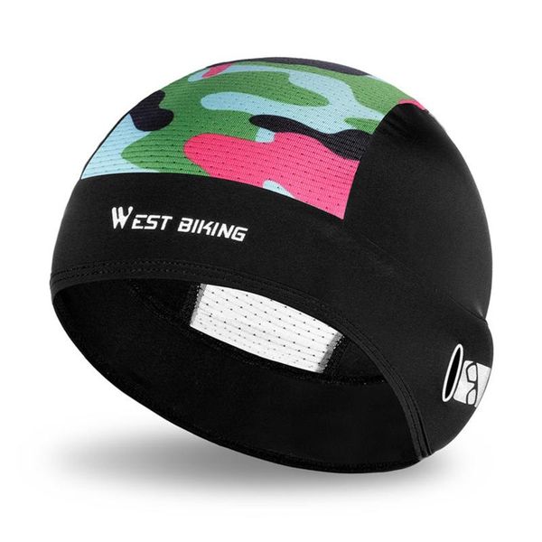 

cycling caps & masks west biking summer road bicycle breathable sweatproof camouflage ice silk outdoor running sport hats, Black