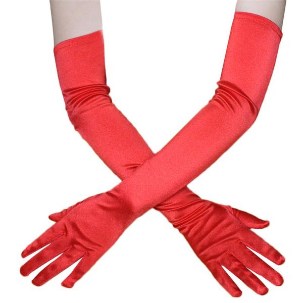 

sports gloves women's sleeve fashion casual solid color party vintage long performance tight, Black