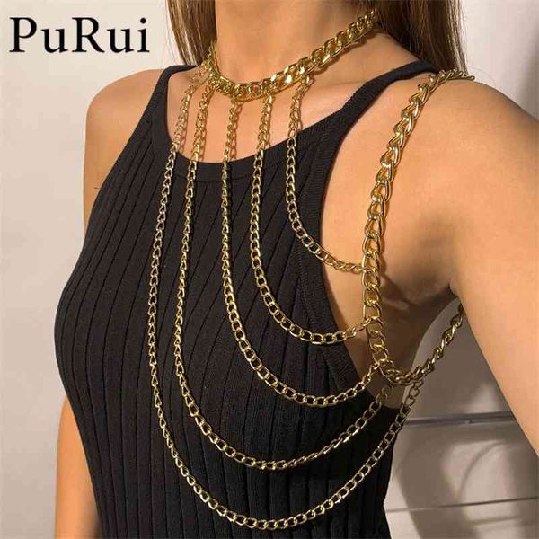 

tassel chains for women summer bikini chain harness necklace bohemia beach body jewelry chest decoration, Silver